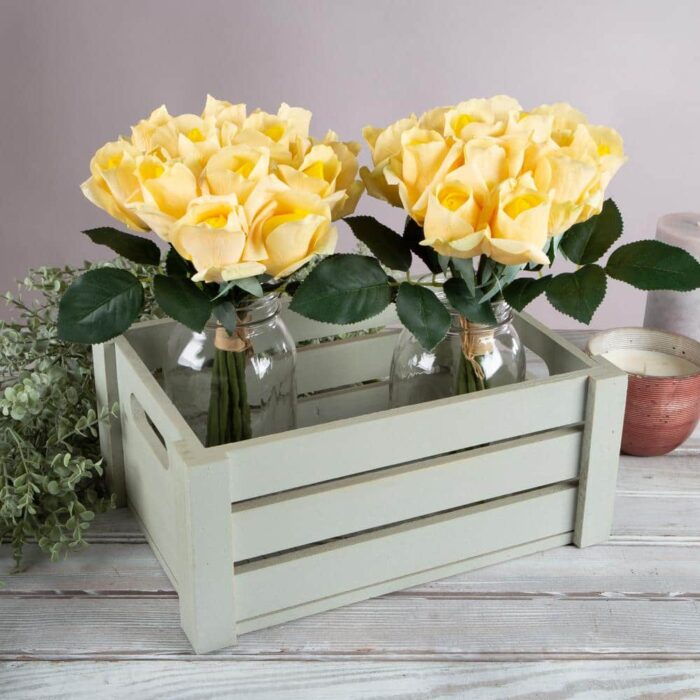 Artificial Yellow Roses (Set of 24)